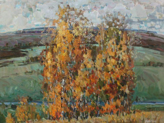 Pintura intitulada "Chernozem" por Juliya Zhukova, Obras de arte originais, Óleo