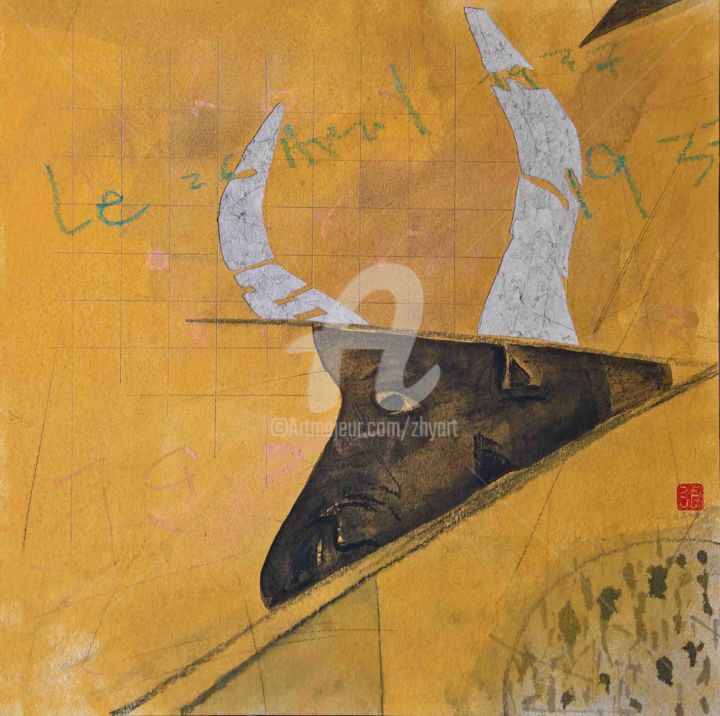 Peinture intitulée "guerni-k-5" par Hongyu Zhang, Œuvre d'art originale, Acrylique