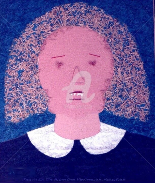 Collages intitulée "Madame Orsin" par Zia, Œuvre d'art originale