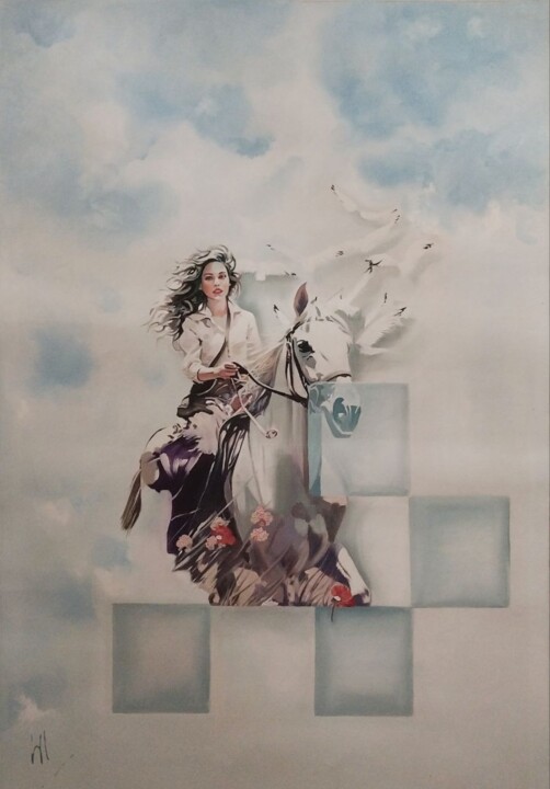 Pittura intitolato "Untitled" da Ziba Agheli, Opera d'arte originale, Olio