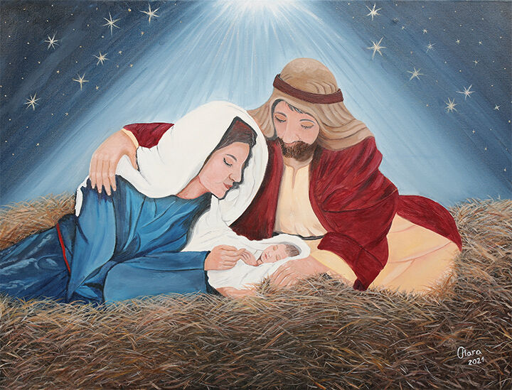 Heilige Familie, Zeichnungen von Mara Cikulin Artmajeur