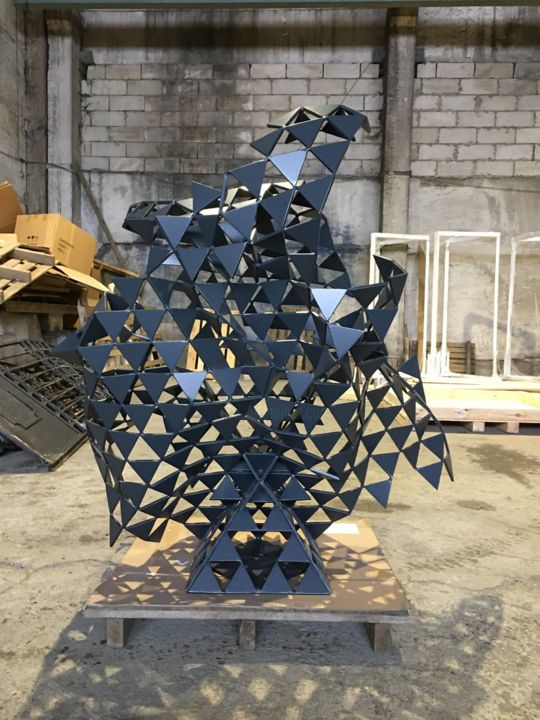 Skulptur mit dem Titel "Holy Mountain" von Žilvinas Gaižauskas, Original-Kunstwerk, Metalle