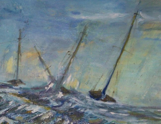 Peinture intitulée "la tourmente" par Zabolo, Œuvre d'art originale, Huile