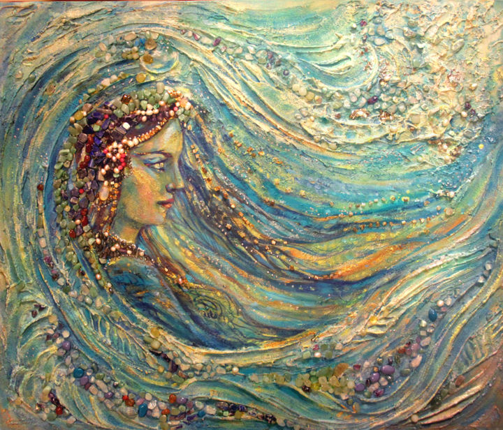 "Nymph of the sea. (…" başlıklı Tablo Zinaida Chernyshova tarafından, Orijinal sanat, Zamklı boya