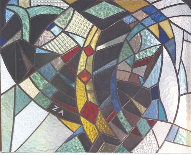 Pittura intitolato "vitrail simple" da Ziya Aydin, Opera d'arte originale