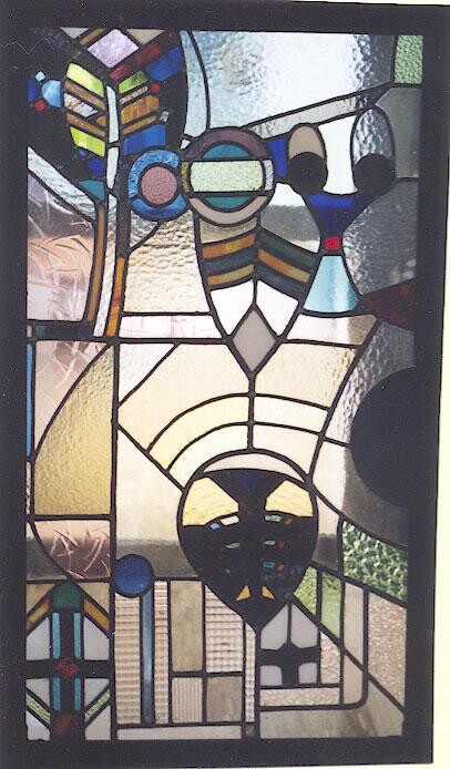 Schilderij getiteld "Vitrail moderne, le…" door Ziya Aydin, Origineel Kunstwerk, Gebrandschilderd glas
