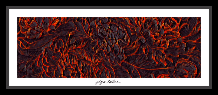 Digital Arts titled "Red Night 2" by Ziya Tatar, Original Artwork, Digital Painting