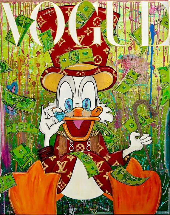 Картина под названием "Scrooge McDuck from…" - Zlata Selezneva, Подлинное произведение искусства, Акрил