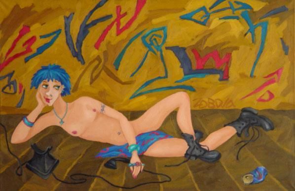 Painting titled "New Venus" by Marina Zobova, Original Artwork, Oil