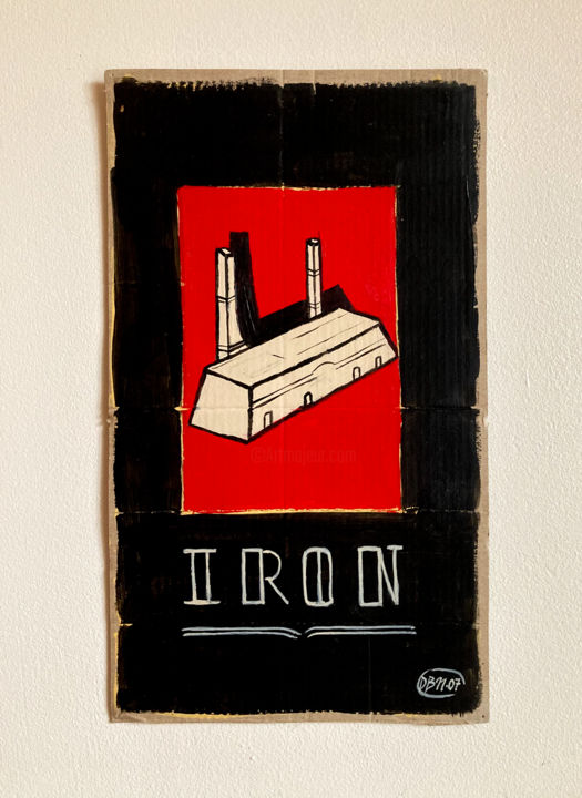 Peinture intitulée "IRON" par Denis Bernardi, Œuvre d'art originale, Acrylique