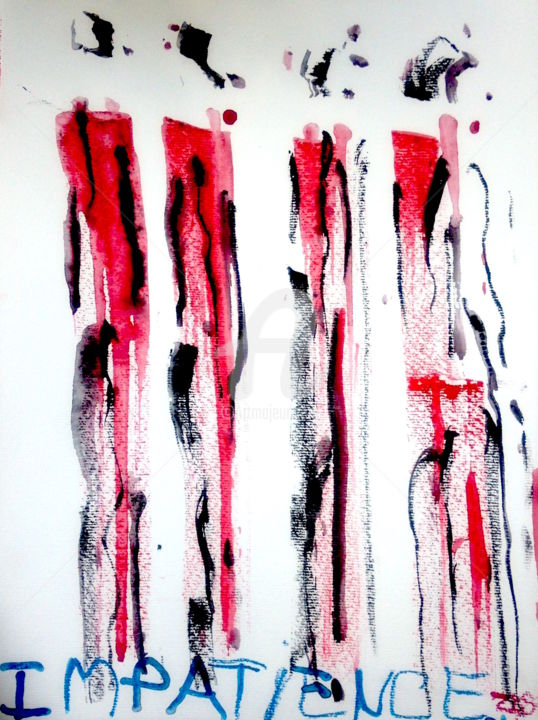 Peinture intitulée "Impatience" par Zoé Stark, Œuvre d'art originale