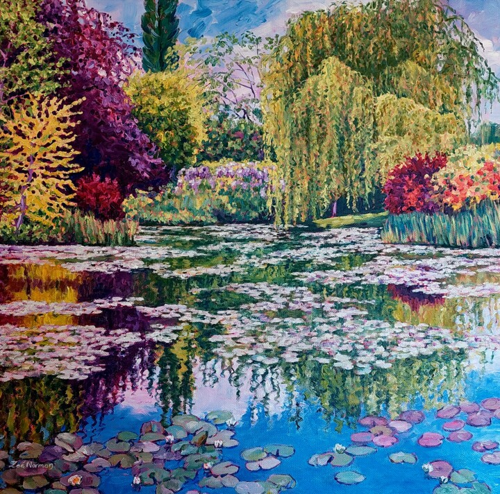 Painting titled "Giverny in May" by Zoe Norman, Original Artwork, Oil