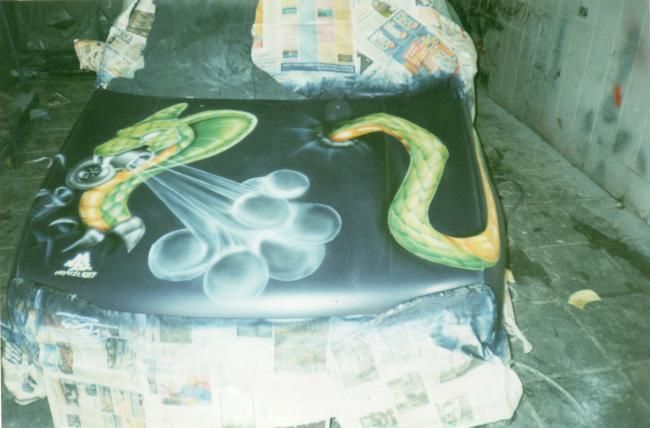 Pintura intitulada "Cobra Naja sobre ca…" por Zoio, Obras de arte originais