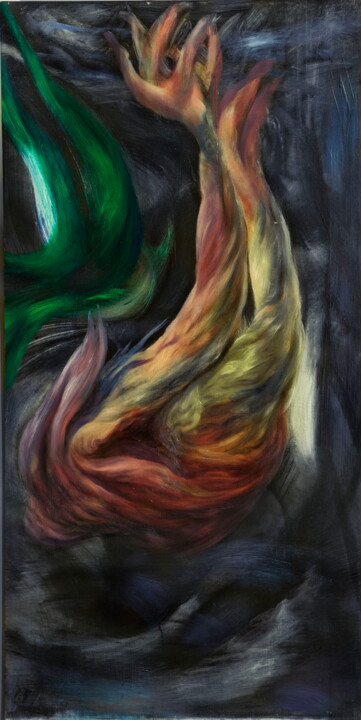 Painting titled "Metamorphosis 2" by Zoltan Krizsan, Original Artwork, Oil