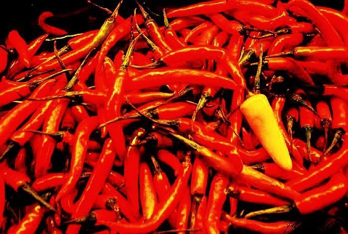 Photography titled "Red Hot Peppers" by Zoltan Buday, Original Artwork