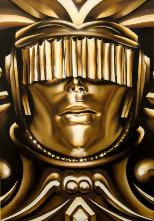 Painting titled "Crawn" by Zone56, Original Art, Spray paint