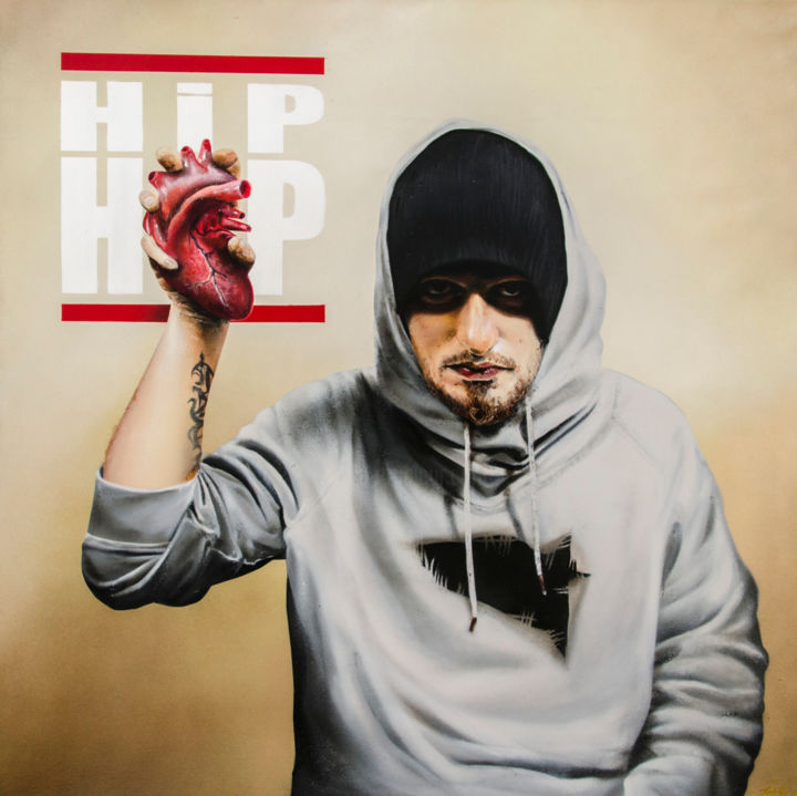 Malerei mit dem Titel "Hip Hop" von Zone56, Original-Kunstwerk, Sprühfarbe