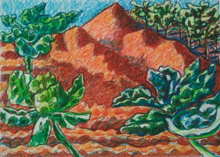 Drawing titled "O Pico (The Peak)" by Zory, Original Artwork, Pencil