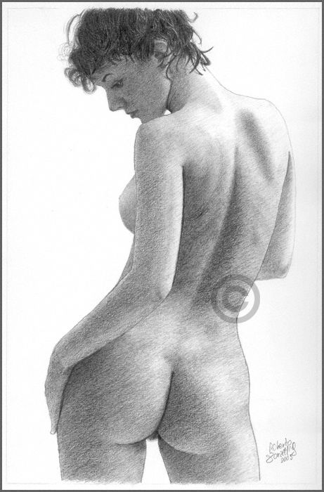 Drawing titled "nudo-3-copyr-200.jpg" by Roberto Zorzettig, Original Artwork, Pencil