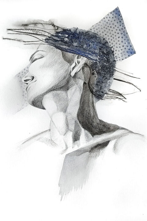 图画 标题为“Голова” 由Zoia Ahatina, 原创艺术品, 铅笔