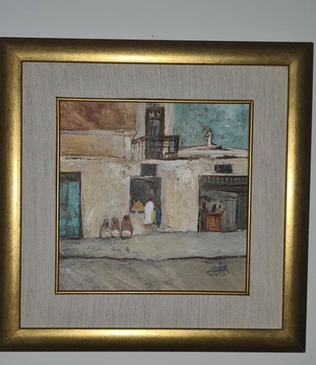 Painting titled "MEDINA" by Zouhour Jeridi, Original Artwork, Acrylic