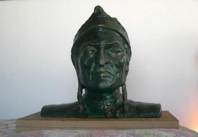 Sculpture titled "Dante" by Zou.Sculpture, Original Artwork, Casting