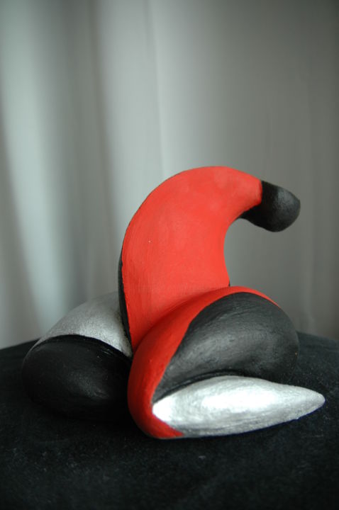 Sculpture titled "arlequine" by Zou.Sculpture, Original Artwork, Ceramics