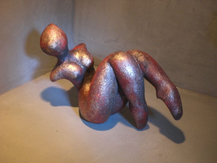 Sculpture titled "La Grace" by Zou.Sculpture, Original Artwork, Terra cotta