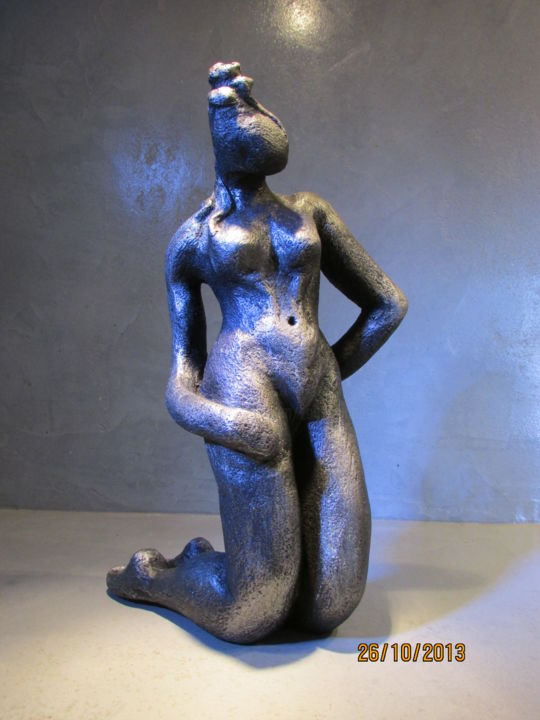 Rzeźba zatytułowany „Gracieuse” autorstwa Zou.Sculpture, Oryginalna praca, Terakota