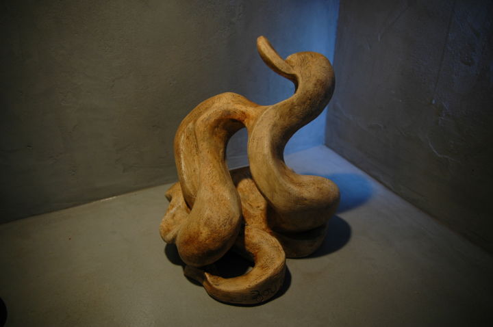 Sculpture intitulée "L'Envol" par Zou.Sculpture, Œuvre d'art originale, Terre cuite