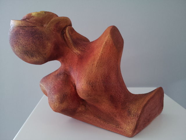 Sculpture titled "SAGESSE" by Zou.Sculpture, Original Artwork, Ceramics