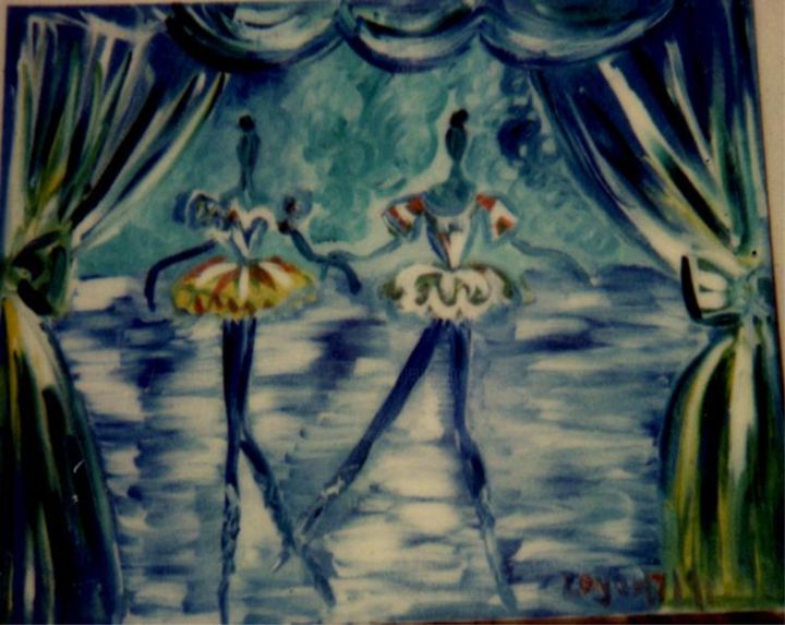 Painting titled "THE DANCERS" by Zoya Peerthum, Original Artwork