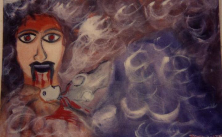Pintura titulada "VAMPIRE AND HIS VIC…" por Zoya Peerthum, Obra de arte original