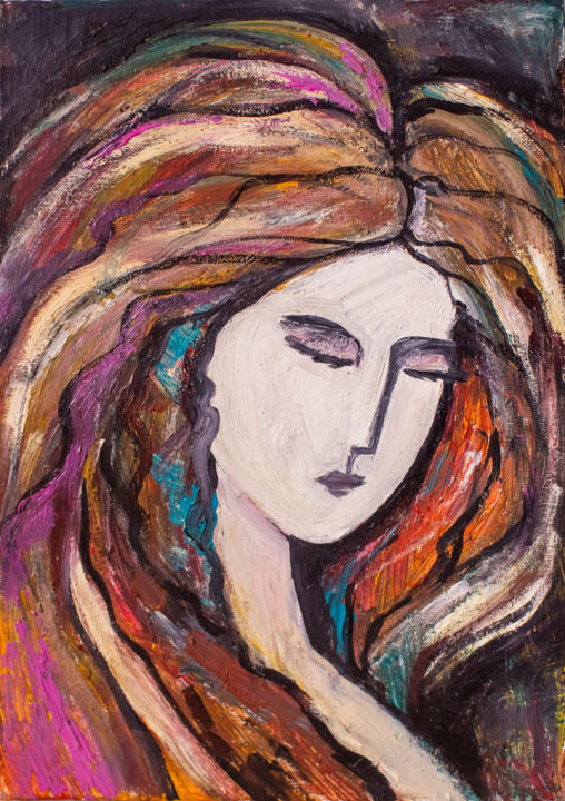 Peinture intitulée "Women" par Zoia Pavkina, Œuvre d'art originale, Huile