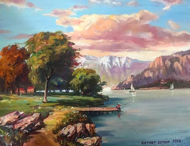 "view" başlıklı Tablo Zeynep Şeyma tarafından, Orijinal sanat, Pigmentler