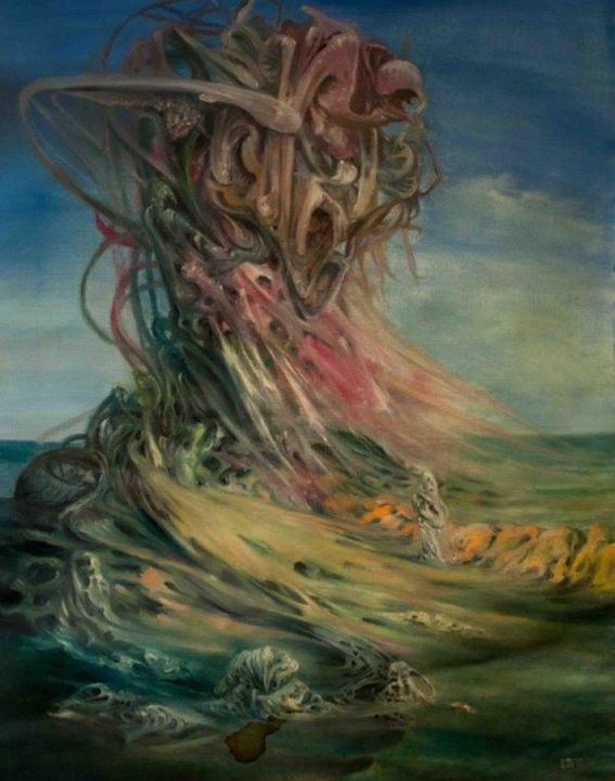 Schilderij getiteld "Wirlwind" door Zsolt Szatmari, Origineel Kunstwerk, Olie