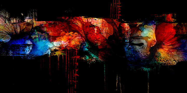 Arts numériques intitulée "Flowers" par Edit Zs. Toth (The GRAPH Collection), Œuvre d'art originale, Peinture numérique