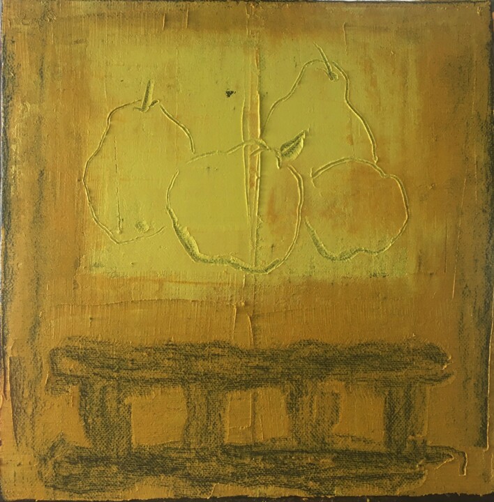 Painting titled "BODEGÓN AMARILLO" by Antonio Zugasti Cabrillo, Original Artwork, Oil