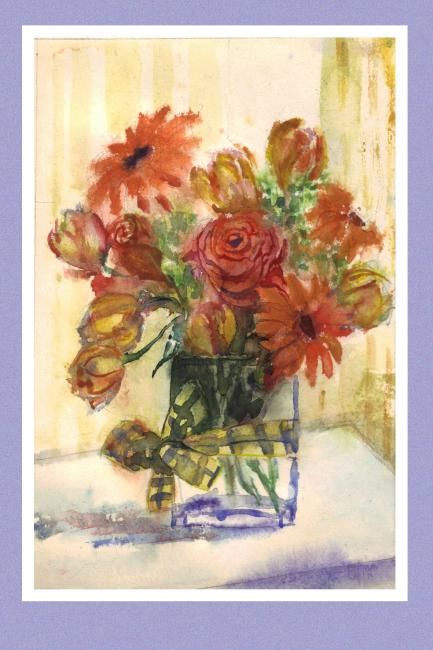 Painting titled "Flowers" by Irina Zaytchenko, Original Artwork
