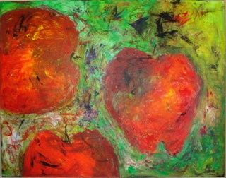 Painting titled "Apples" by Zuleika Lebrón, Original Artwork