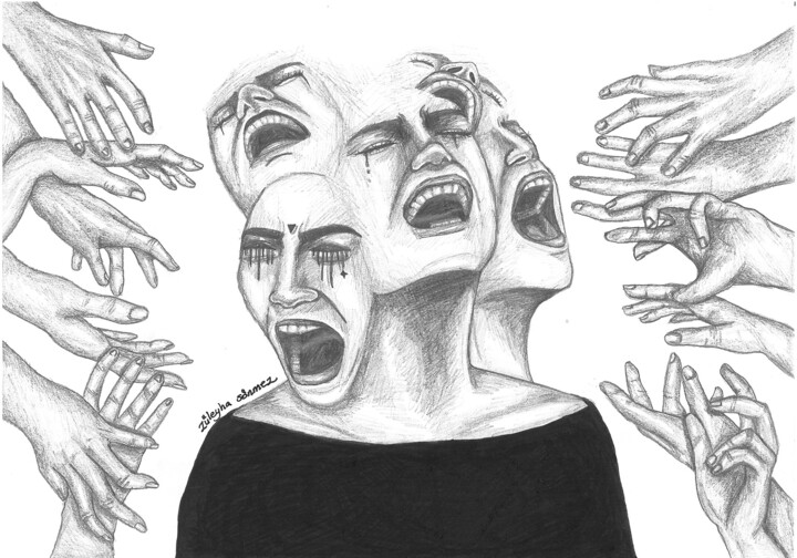 "MAJOR DEPRESSION //…" başlıklı Tablo Züleyha Sönmez tarafından, Orijinal sanat, Kalem