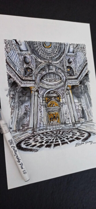 "The Pantheon of Par…" başlıklı Tablo Züleyha Sönmez tarafından, Orijinal sanat, Işaretleyici