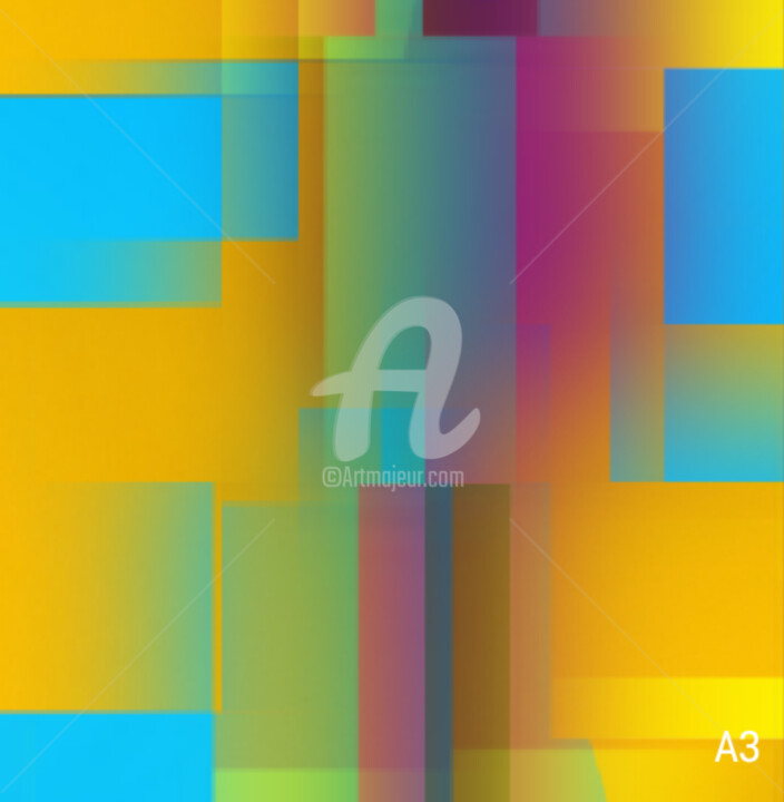 Картина под названием "Геометрия 4/1." - Зумрад Аблакулова, Подлинное произведение искусства, Цифровая фотография