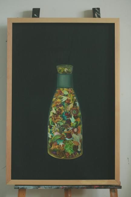 绘画 标题为“欲花” 由岩峰 左, 原创艺术品, 油