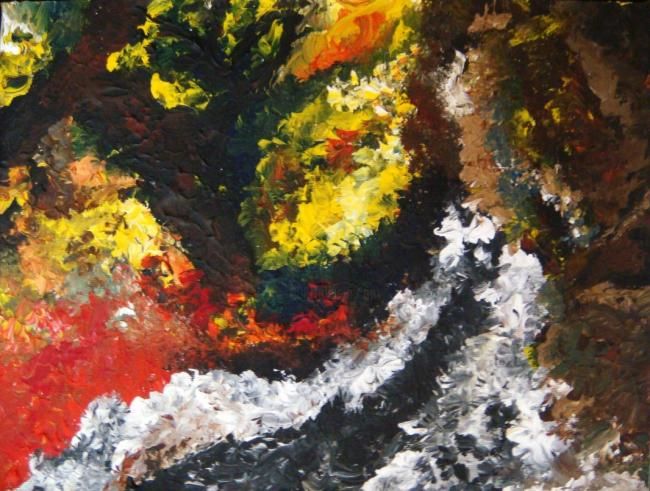 Painting titled "Abstract Scenery" by Zying Chai, Original Art,