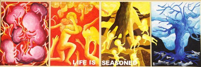 Malerei mit dem Titel "Life is seasoned" von Zying Chai, Original-Kunstwerk