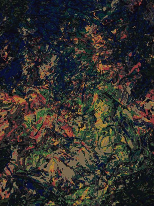 Peinture intitulée "Mountain" par Zykram, Œuvre d'art originale,