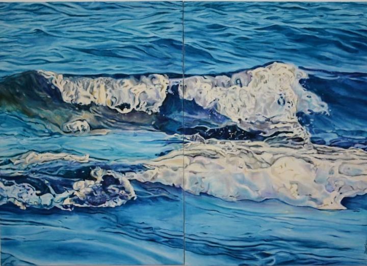 Peinture intitulée "Atlantis" par Zeynep Hasırcı, Œuvre d'art originale, Huile