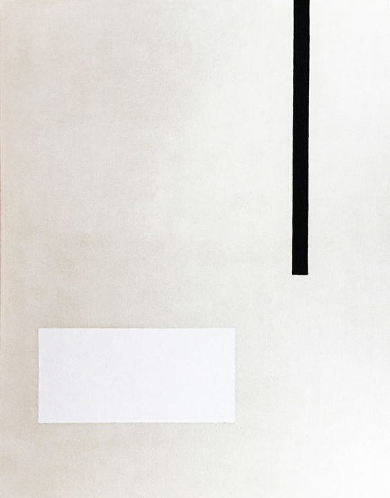 Painting titled "rectangle et ligne" by Zyrko, Original Artwork, Acrylic