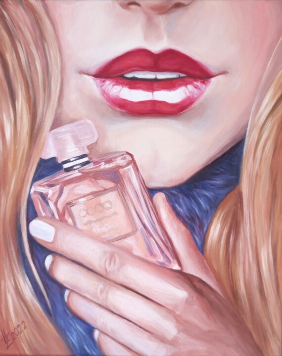 Картина под названием "Perfume" - Helena Zyryanova, Подлинное произведение искусства, Масло